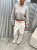 Oversized Cropped Knit Grey
