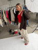 Double Layered Scrunched Top Red