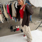 Double Layered Scrunched Top Red