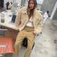 Woven Straight Leg Pants Dark Sand