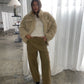 Woven Straight Leg Pants Dark Sand