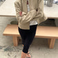 Padded High Neck Strap Detail Jacket Tan