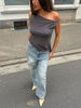 Relaxed Straight Leg Jeans Light Washed Blue