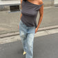 Relaxed Straight Leg Jeans Light Washed Blue