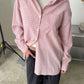 Oversized Checked Shirt Pink
