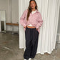 Oversized Checked Shirt Pink