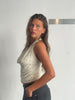Twisted Back Knitted Halter Top Polka Dot