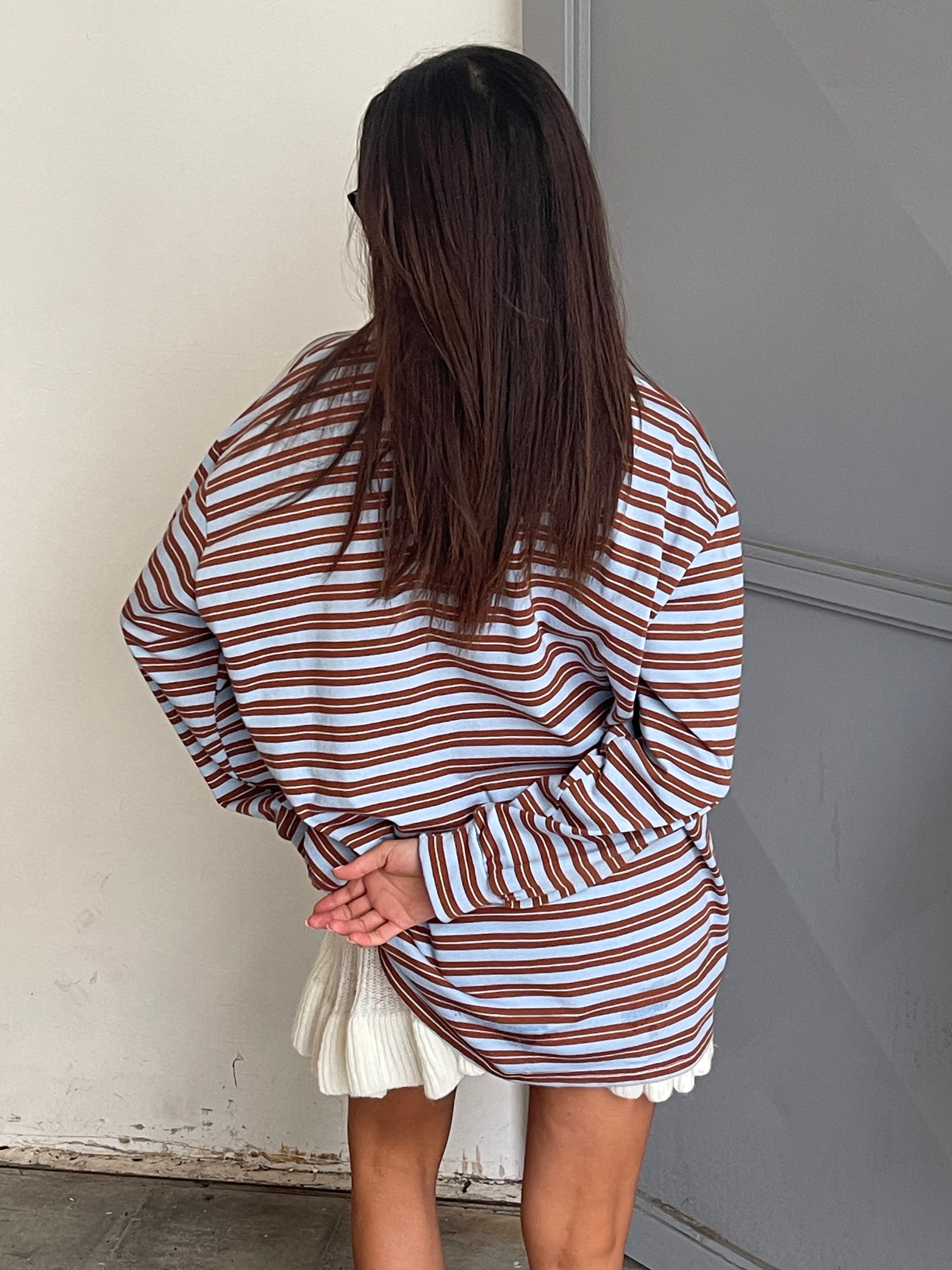 Top with Polo Collar - Blue main image 1