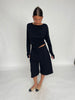 Soft Draped Off Shoulder Long Sleeve Top Black