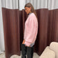 Oversized Wool Mix Jumper Pink