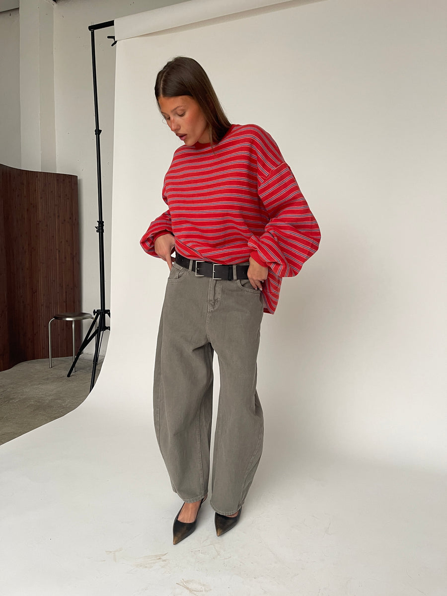 Barrel Jeans Khaki Grey