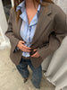 Oversized Checked Blazer Espresso