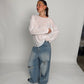 Sheer Loose Longsleeve Tee White