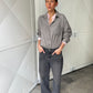 Checked Wrap Shirt Grey