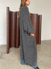 Chunky Long Knitted Cardigan Charcoal