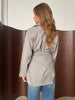 Checked Wrap Shirt Grey