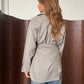 Checked Wrap Shirt Grey