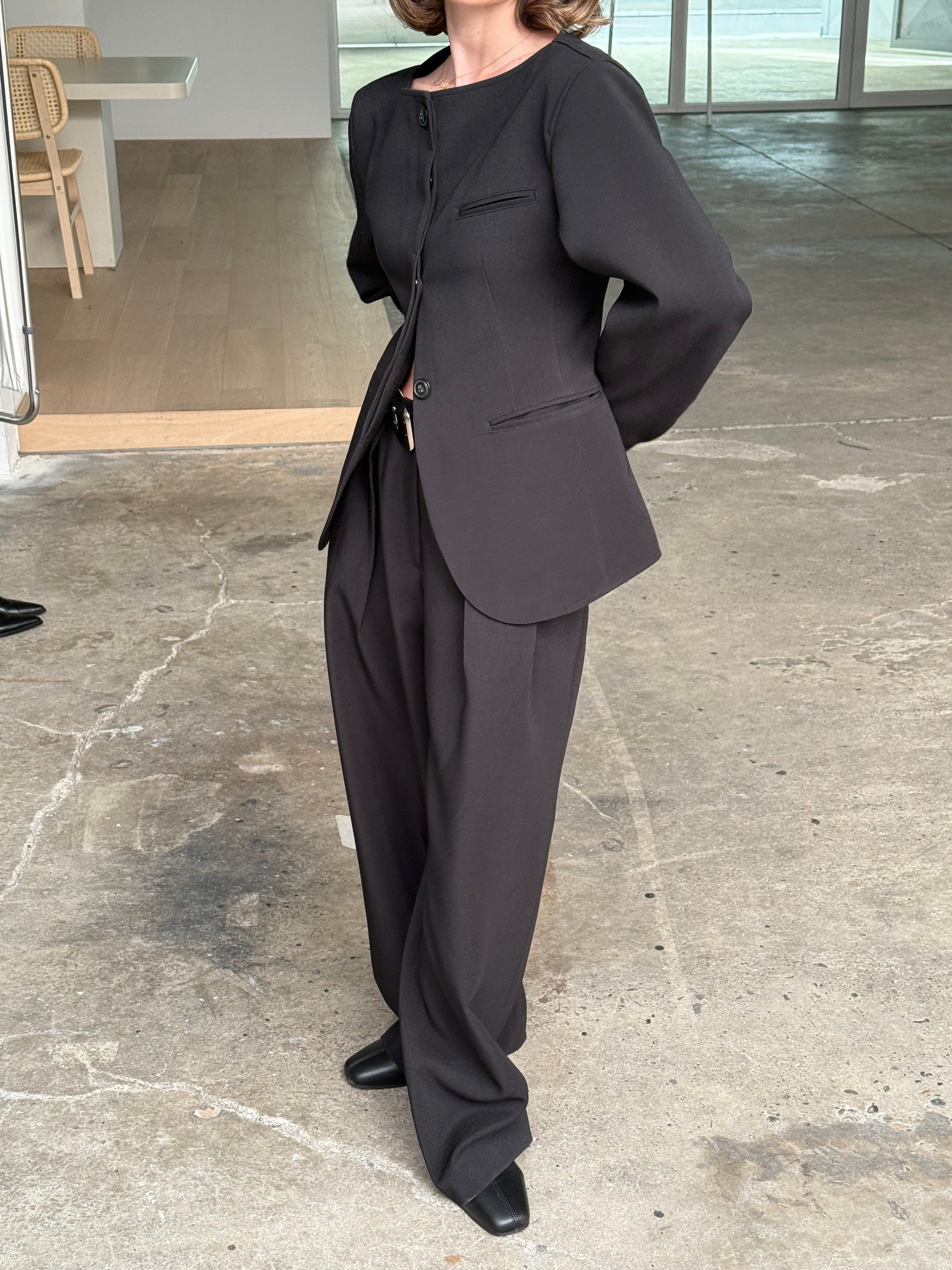 Boatneck Tailored Fitted Vest Black The Room Antwerp Boatneck Tailored Fitted Vest Black The Room Antwerp