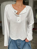 Buttoned Detail Longsleeve Tee White