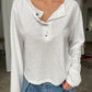 Buttoned Detail Longsleeve Tee White