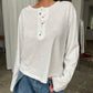 Buttoned Detail Longsleeve Tee White