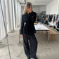 Cinched Waist Blazer Black