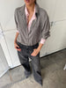 Checked Wrap Shirt Grey