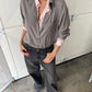 Checked Wrap Shirt Grey