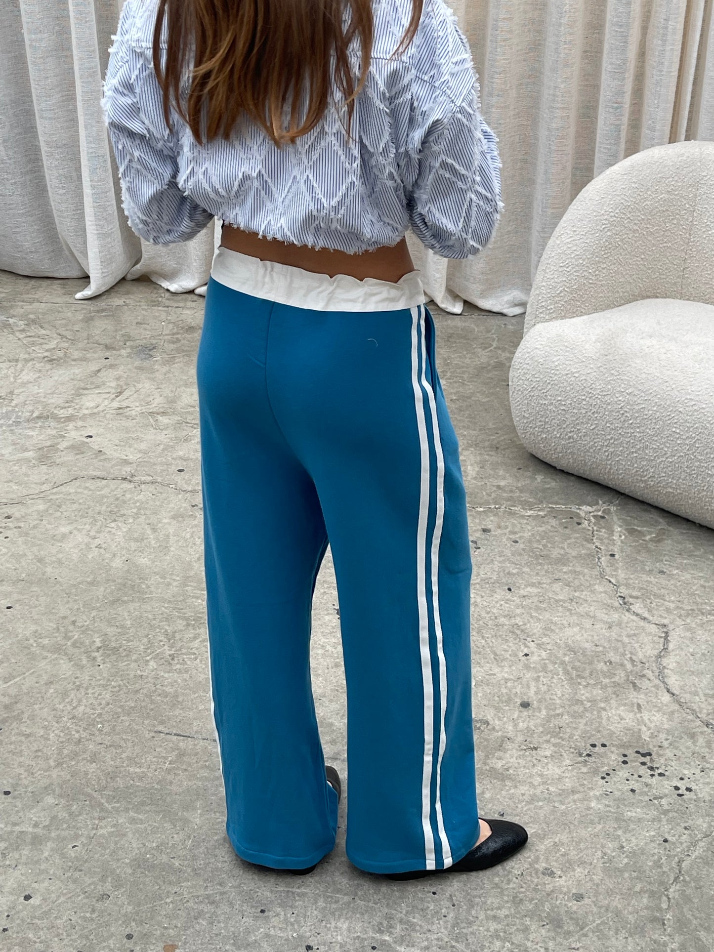 Two Striped Boxer Pants Blue