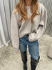 Oversized Cropped Knit Grey