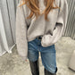 Oversized Cropped Knit Grey