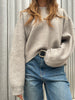 Oversized Cropped Knit Grey