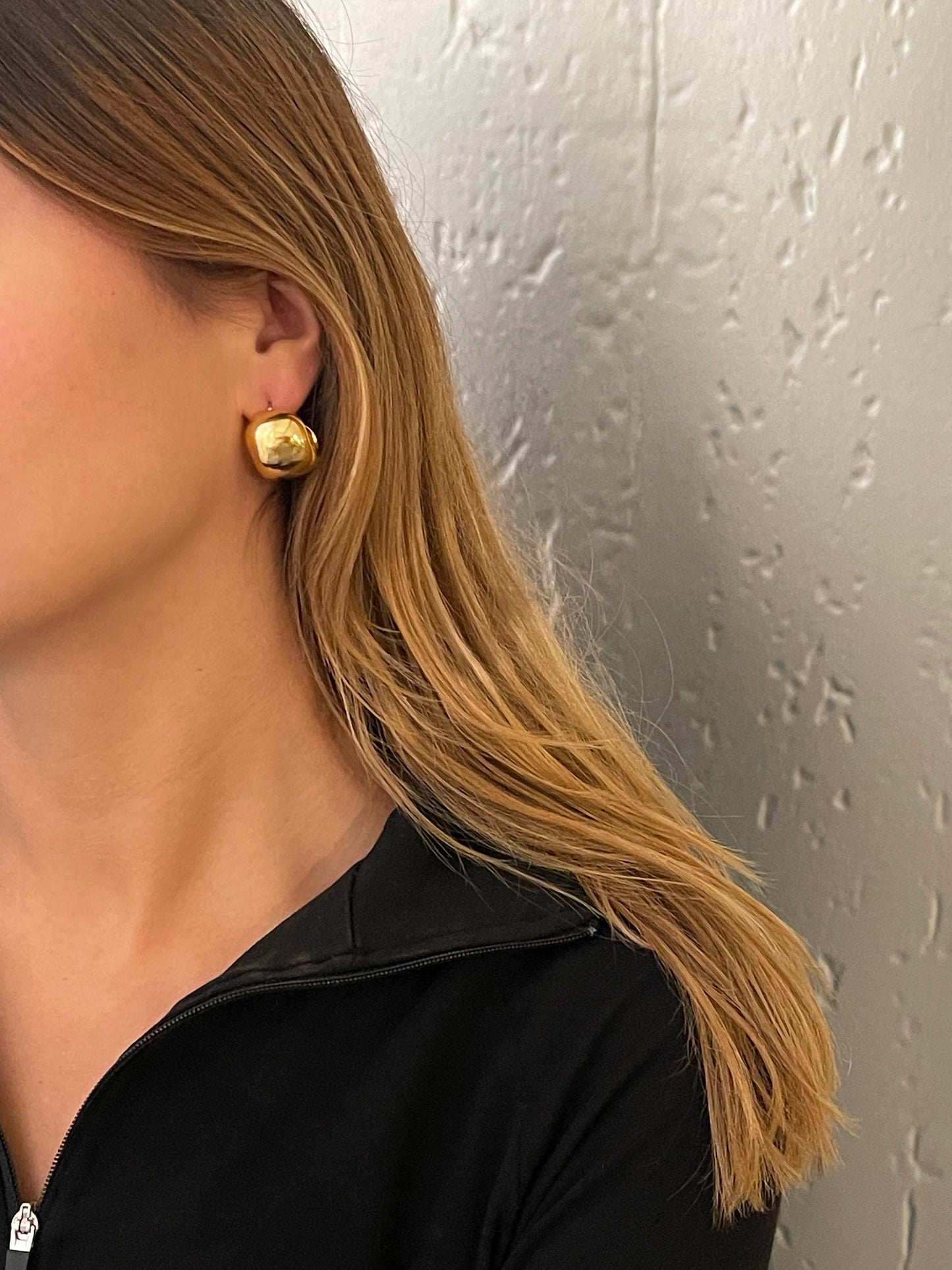 Big Round Earrings Gold