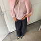 Loose Fit Drawstring Pants Dark Blue