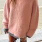 Oversized Wool Mix Jumper Pink