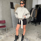 High Neck Belted Jacket Sage Green