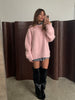 Oversized Wool Mix Jumper Pink
