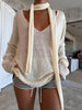 Scarf Detail Loose Knit Cream