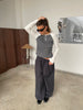 Contrast Striped Longsleeve Grey