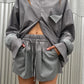 Striped Shorts Grey