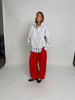 Shirt Detail Zipped Hoodie Grey