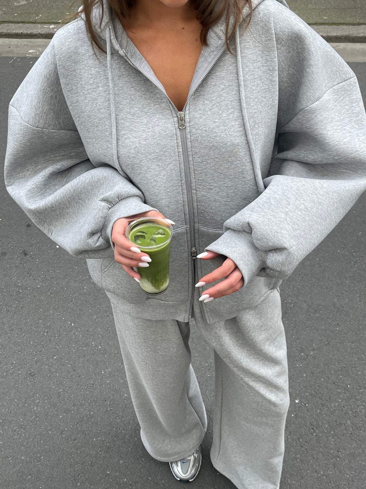 Oversized Hooded Vest Grey