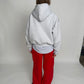 Shirt Detail Zipped Hoodie Grey