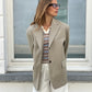Oversized Checked Blazer Latte