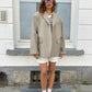 Oversized Checked Blazer Latte