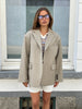 Oversized Checked Blazer Latte