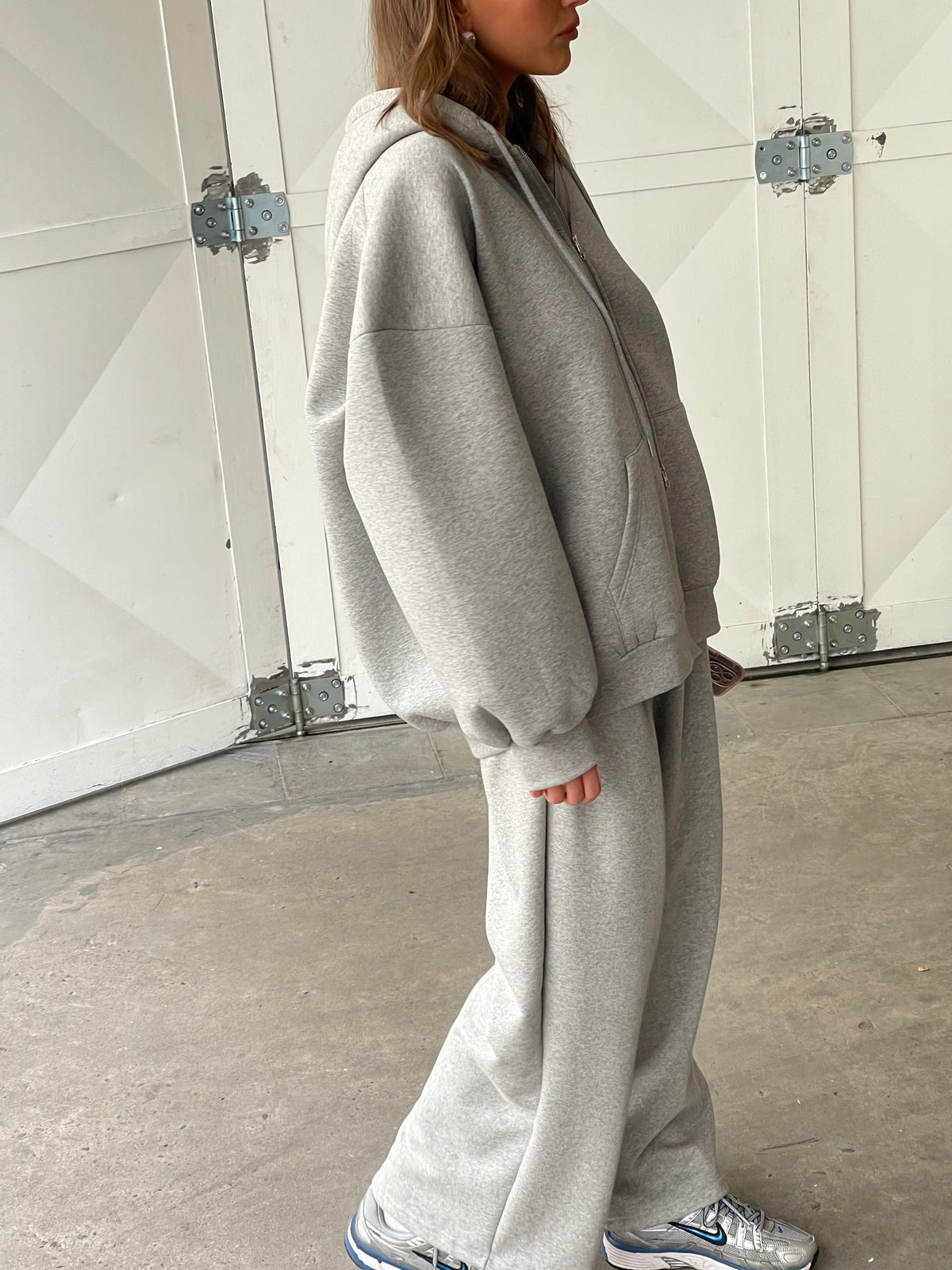 Oversized Hooded Vest Grey
