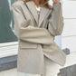 Oversized Checked Blazer Latte