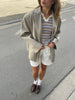 Oversized Checked Blazer Latte