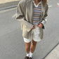 Oversized Checked Blazer Latte